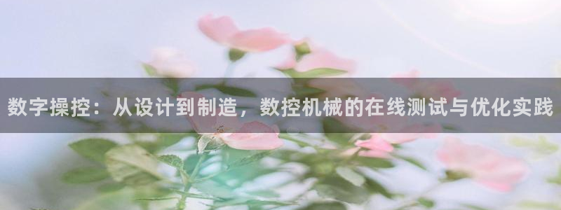天辰娱乐 44516:数字操控:从设计到制造,数控机械的在线测试与优化实践